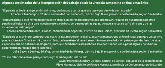 Nuestra integración con la biodiversidad en la amazonía andina se da con el agua, la chacra y el bosque, en una relación ritual con los cerros protectores. Autor