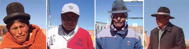 Viviana, René, Ricardo y Elías, agricultores custodios de la comunidad de Cachilaya, provincia Los Andes, La Paz PROINPA