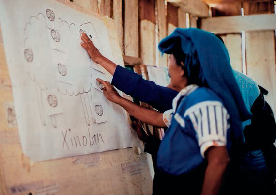 Taller con pastoras tzotziles. Manejo sanitario en el pastoreo. San Pedro La Tejería, municipio de Huixtán, Chiapas. México. Autores